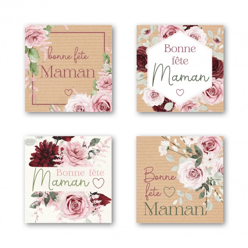 Rouleau de 500 étiquettes adhésives "bonne fête maman" - Opie - Emballage grossiste Rouleau de 500 étiquettes adhésives "bonne fête maman" - Opie - Emballage grossiste