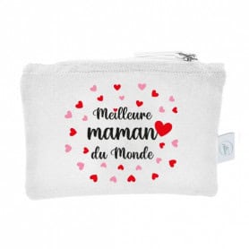 Pochette "meilleure maman du monde" - Calin - Cadeaux - Grossiste