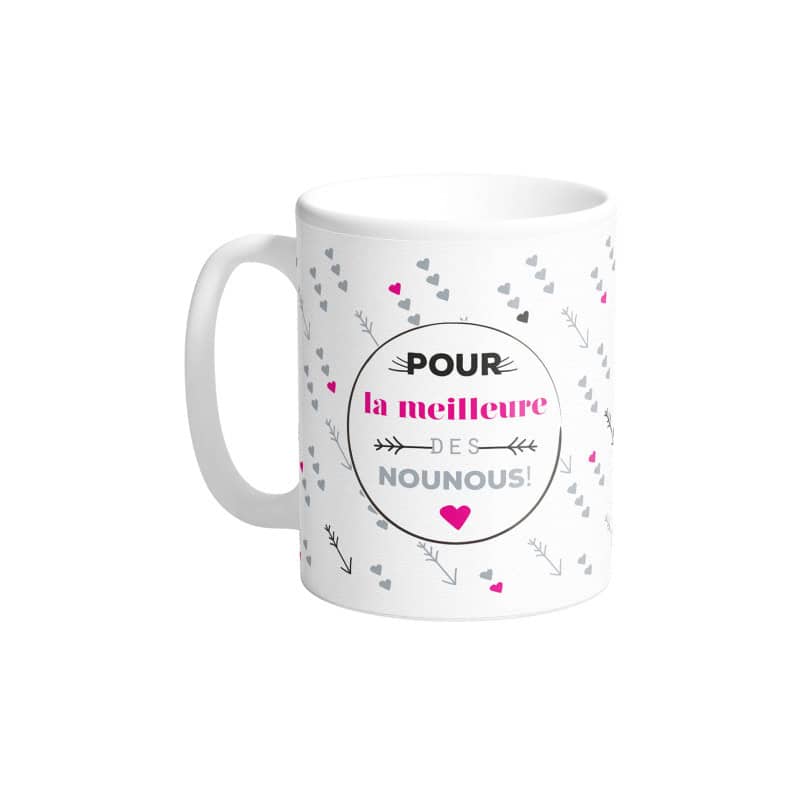 Mug "la meilleure des nounous" - Cupidon - Cadeaux - Grossiste