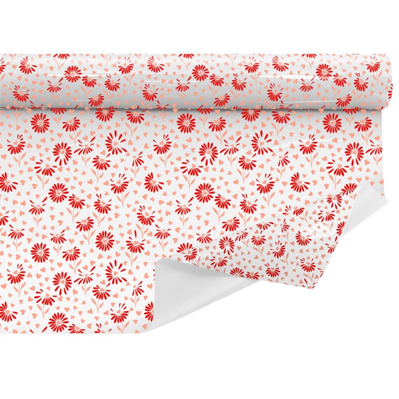 Rouleau de Clayrbrill blanc/rouge 0.80x40M - Galant - Emballage grossiste fleuriste Rouleau de Clayrbrill blanc/rouge 0.80x40M - Galant - Emballage grossiste fleuriste