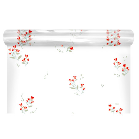Rouleau de polypro imprimé 35µ 2 tailles 3 couleurs - Léandre - Emballage grossiste fleuriste