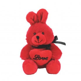 Lapin musical rouge 15cm - Pinpin - Décoration grossiste
