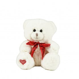 Ours cœur brodé "je t'aime" 15cm - Amour - Décoration - Grossiste