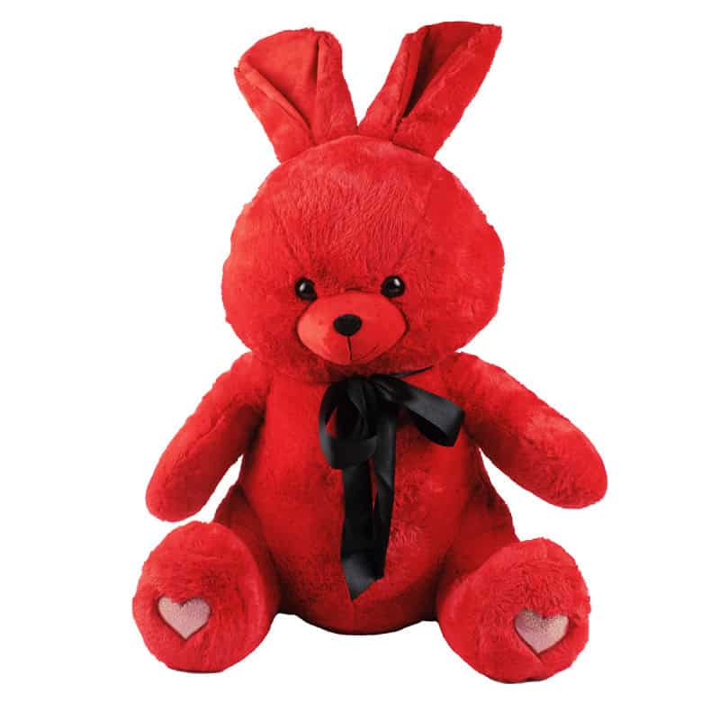 Lapin cœur brodé 60cm - Oswald - Décoration grossiste