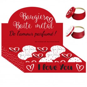 Bougie parfumée dans boite en métal (assortiment 2 modèles) - Like - Cadeau grossiste