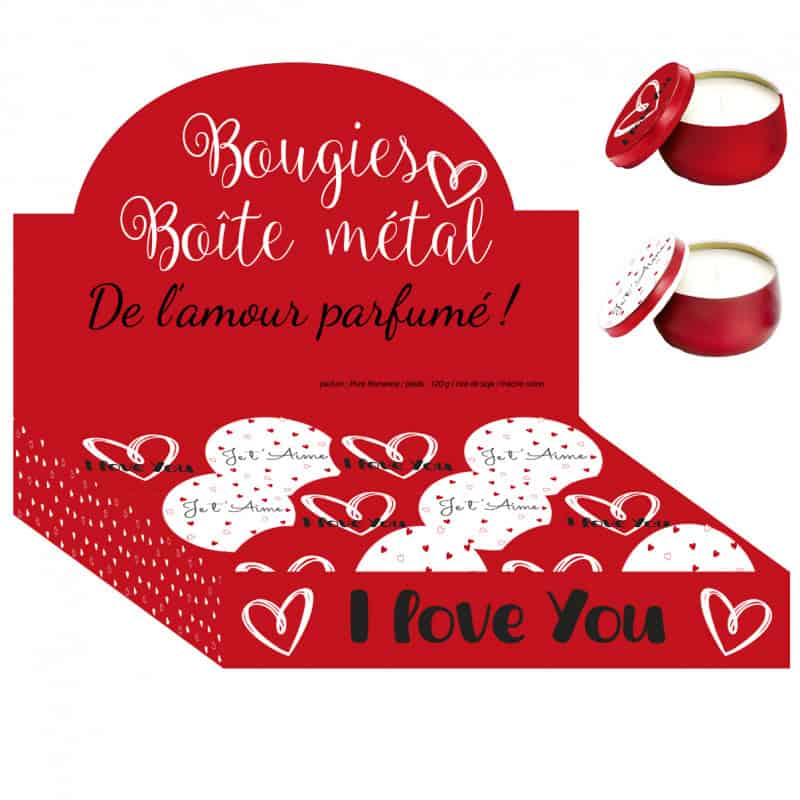 Bougie parfumée dans boite en métal (assortiment 2 modèles) - Like - Cadeau grossiste Bougie parfumée dans boite en métal (assortiment 2 modèles) - Like - Cadeau grossiste
