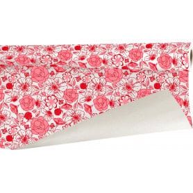 Rouleau de papier betterave imprimé 0.80x40M - Perla - Emballage grossiste fleuriste