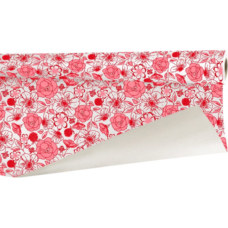 Rouleau de papier betterave imprimé 0.80x40M - Perla - Emballage grossiste fleuriste Rouleau de papier betterave imprimé 0.80x40M - Perla - Emballage grossiste fleuriste