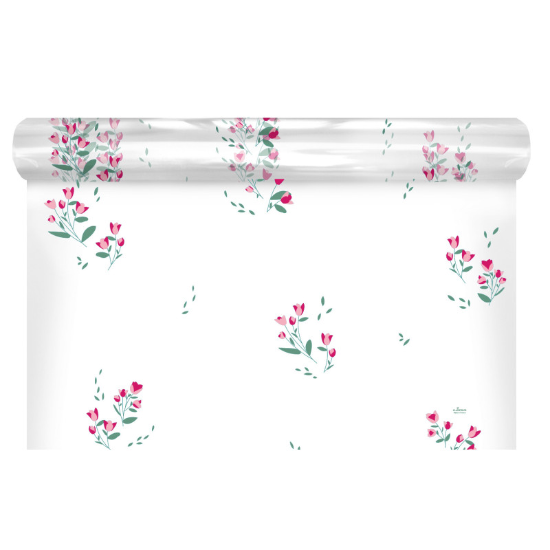 Rouleau de polypro imprimé 35µ 2 tailles 3 couleurs - Léandre - Emballage grossiste fleuriste