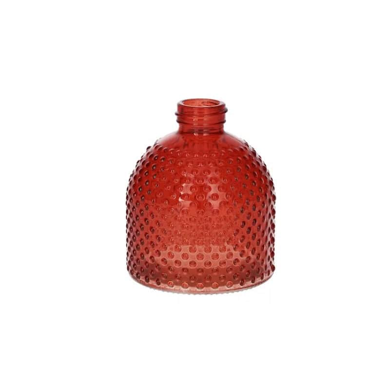 Vase rouge en verre D. 7.5cm x H. 9cm - Caro - Contenants - Grossiste fleuriste