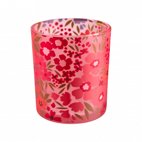 Bougeoir en verre rouge 2 tailles - Trango - Grossiste décoration