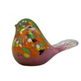 Paquet de 6 oiseaux en verre coloré - Gaia - Grossiste décoration