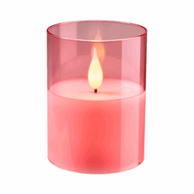 Bougie LED en verre 2 tailles 3 couleurs - Luz - Grossiste décoration