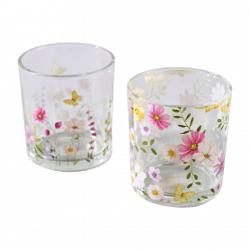 Ensemble de 2 photophores en verre - Eclosion - Grossiste décoration