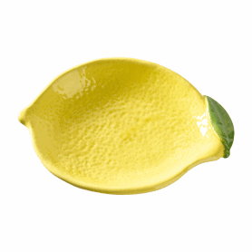 Assiette en céramique jaune - Citron - Grossiste décoration
