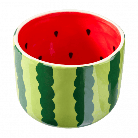 Cache-pot en céramique D. 10cm - Pastèque - Grossiste fleuriste