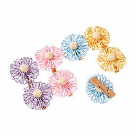 Sachet de 4 fleurs en papier (assortiment 4 couleurs) - Simien - Grossiste fourniture fleuriste