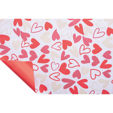 Rouleau de kraft pelliculé imprimé 0.80x40M 2 couleurs - Young Heart - Emballage - Grossiste
