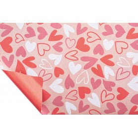 Rouleau de kraft pelliculé imprimé 0.80x40M 2 couleurs - Young Heart - Emballage - Grossiste