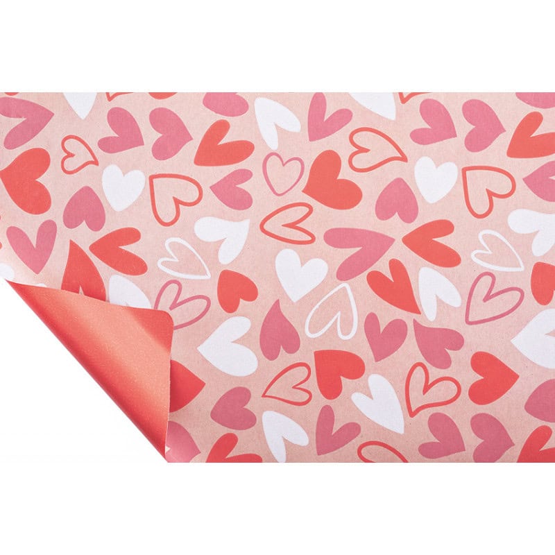 Rouleau de kraft pelliculé imprimé 0.80x40M 2 couleurs - Young Heart - Emballage - Grossiste Rouleau de kraft pelliculé imprimé 0.80x40M 2 couleurs - Young Heart - Emballage - Grossiste