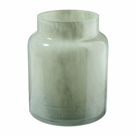 Vase en verre gris/vert 2 tailles - Balkan - Grossiste verrerie