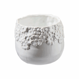 Cache-pot en céramique blanc 3 tailles - Vénus - Grossiste contenant fleuriste