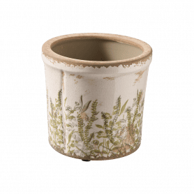 Cache-pot en céramique à motif - Verdure - Grossiste contenant fleuriste