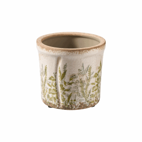 Cache-pot en céramique à motif - Verdure - Grossiste contenant fleuriste