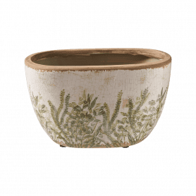 Jardinière en céramique à motif - Verdure - Grossiste contenant fleuriste