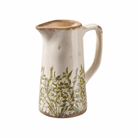 Pichet en céramique à motif - Verdure - Grossiste contenant fleuriste