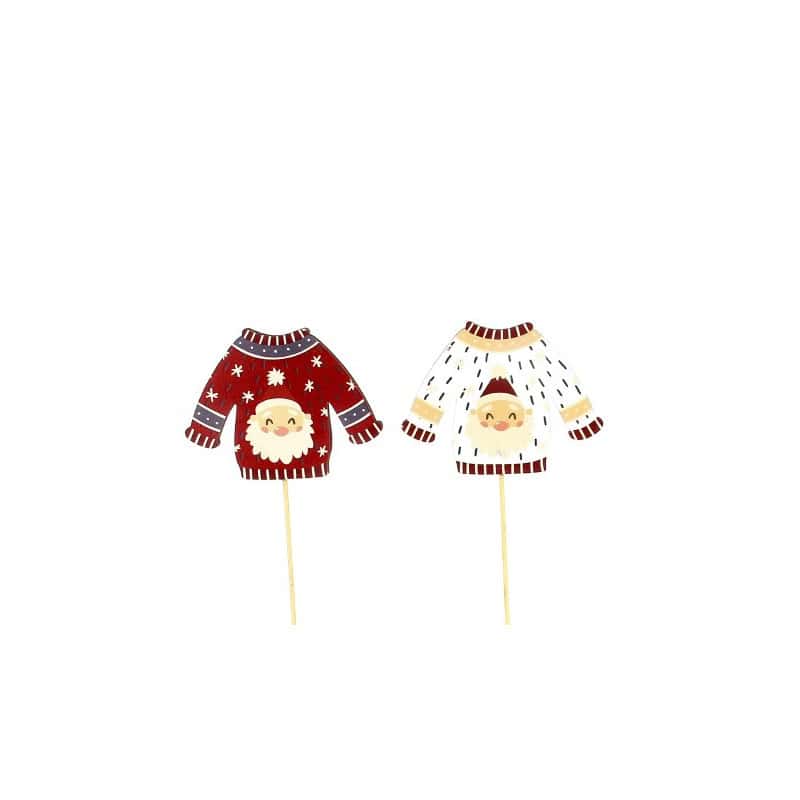 Paquet 12 pics pullover noël décoration fleuriste Paquet 12 pics pullover noël décoration fleuriste
