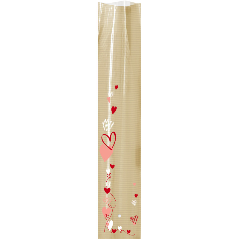 Paquet 100 étuis à roses 3 couleurs emballage saint valentin fleuriste