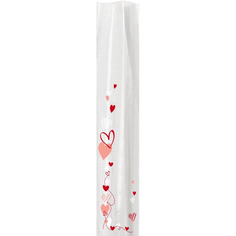 Paquet 100 étuis à roses 2 couleurs emballage saint valentin fleuriste