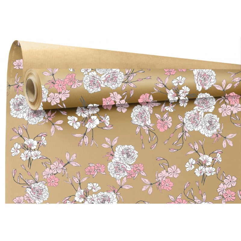 Rouleau de papier cadeau 0.70x50M - Boudoir - Grossiste emballage Rouleau de papier cadeau 0.70x50M - Boudoir - Grossiste emballage
