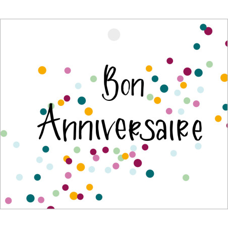 Paquet de 12 cartes perforées "Bon anniversaire" - Amarillo - Grossiste carterie