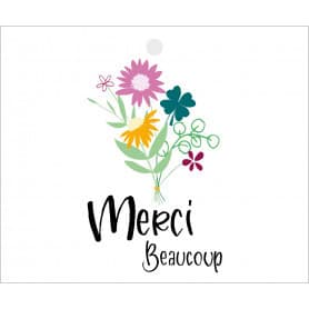 Paquet de 12 cartes perforées "Merci beaucoup" - Mesa - Grossiste carterie