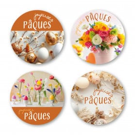 Rouleau de 500 étiquettes "Pâques" - Pascua - Grossiste accessoires emballage