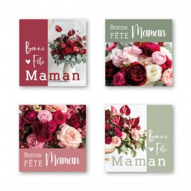 Rouleau de 500 étiquettes "maman" - Maman chérie - Grossiste accessoires emballage