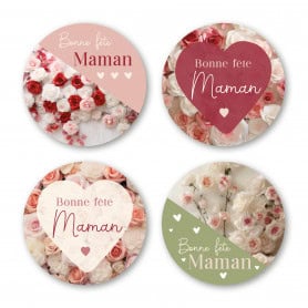 Rouleau de 500 étiquettes "maman" - Chériéva - Grossiste accessoires emballage