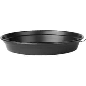 Paquet de 10 soucoupes en plastique gris - Ela - Grossiste fournitures fleuristes