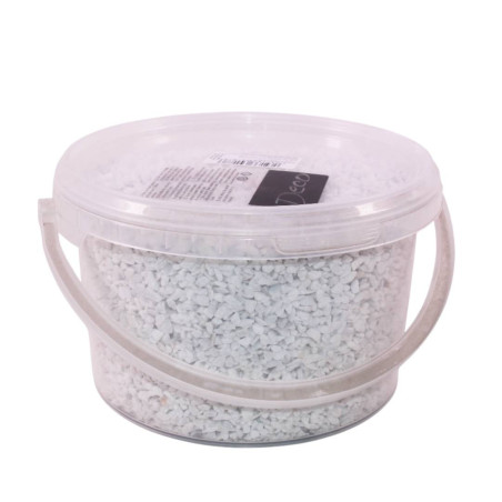 Seau de pierre naturelles blanches 1-4mm - Grossiste matériaux décoratifs