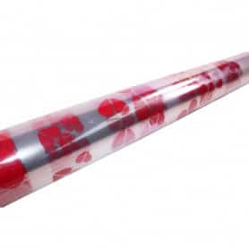 Rouleau de polypro imprimé cœur rouge 35µ 0.80x120M - Charming - Grossiste emballage