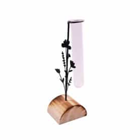 Eprouvette tube dans un support fleur en métal - Verdo - Verrerie - Grossiste