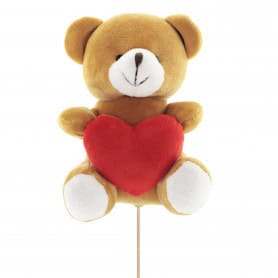Paquet de 6 ours sur pic (assortiment 2 couleurs) - Calin - Grossiste peluches