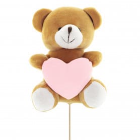 Paquet de 6 ours sur pic (assortiment 2 couleurs) - Calin - Grossiste peluches
