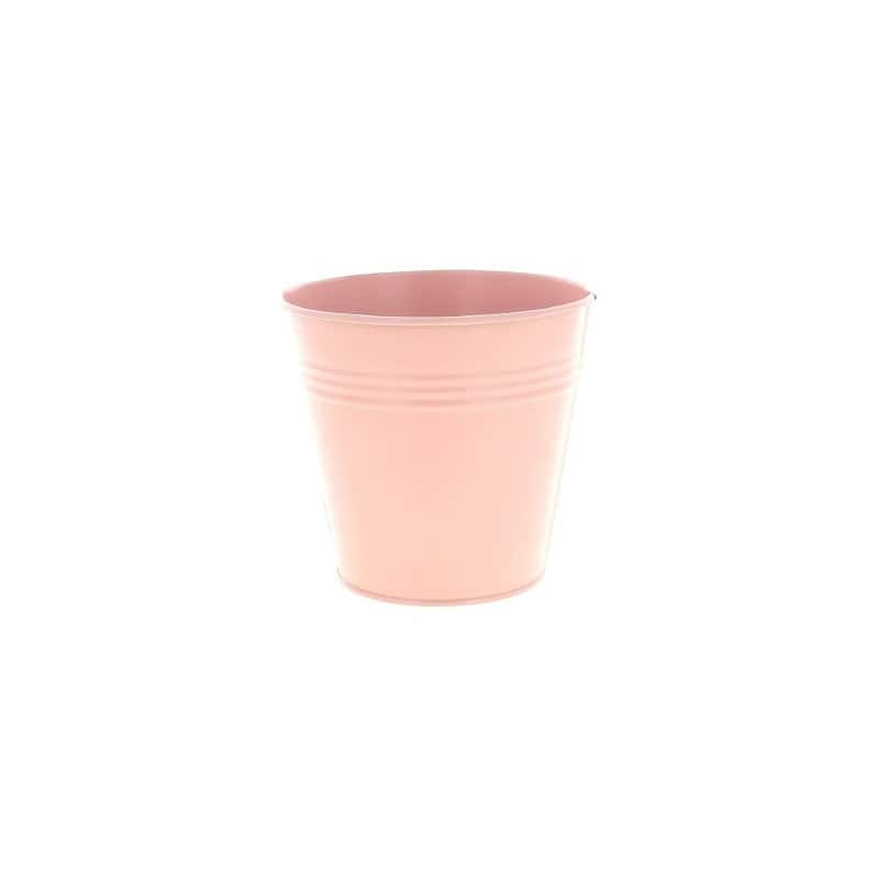 Cache-pot en zinc rose mat 3 tailles - Sydney - Grossiste contenant fleuriste