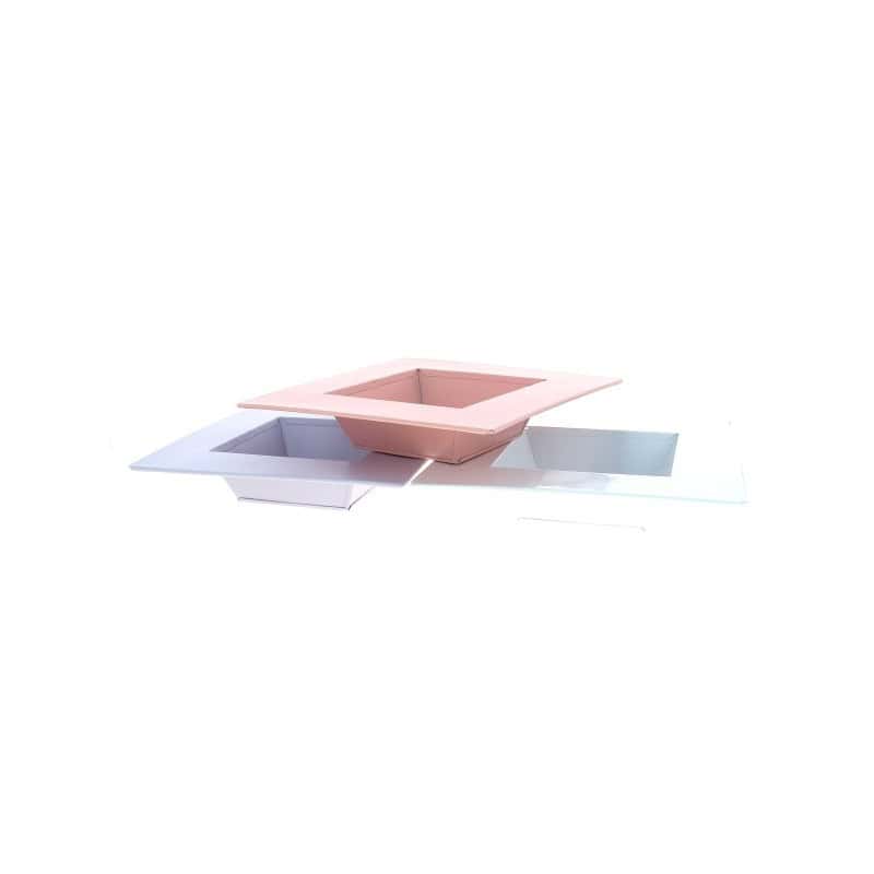 Plateau carrée en zinc (assortiment 3 couleurs) - Sydney - Grossiste contenant fleuriste