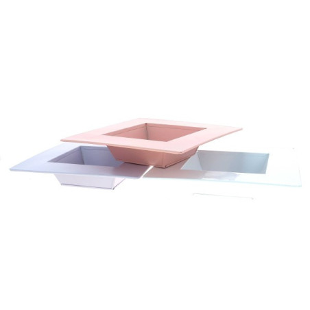 Plateau carrée en zinc (assortiment 3 couleurs) - Sydney - Grossiste contenant fleuriste