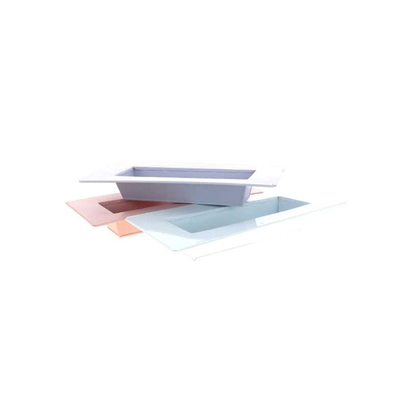 Plateau rectangle en zinc (assortiment 3 couleurs) - Sydney - Grossiste contenant fleuriste Plateau rectangle en zinc (assortiment 3 couleurs) - Sydney - Grossiste contenant fleuriste