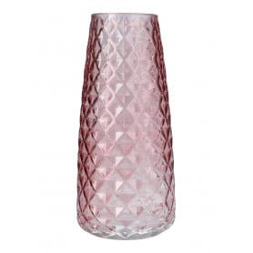 Vase en verre H. 21cm - Diamand - Grossiste verrerie